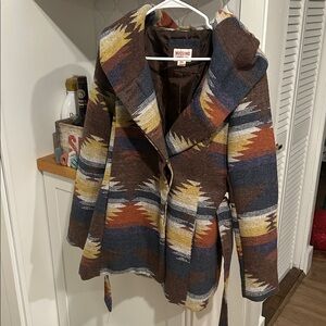Brown Southwest Patterned Coat